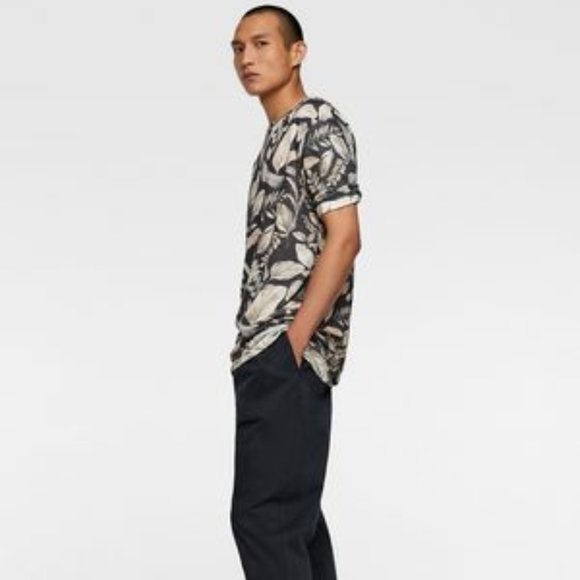 Zara Other - Floral printed Zara round neck T-shirt short sleev